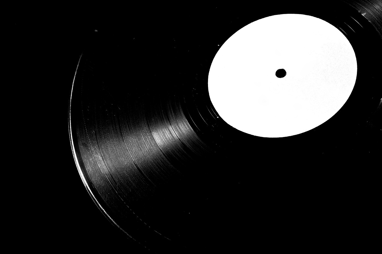 a black and white photo of a vinyl record, by Doug Ohlson, sharp high contrast, catalogue photo, valeriy vegera, b&w!