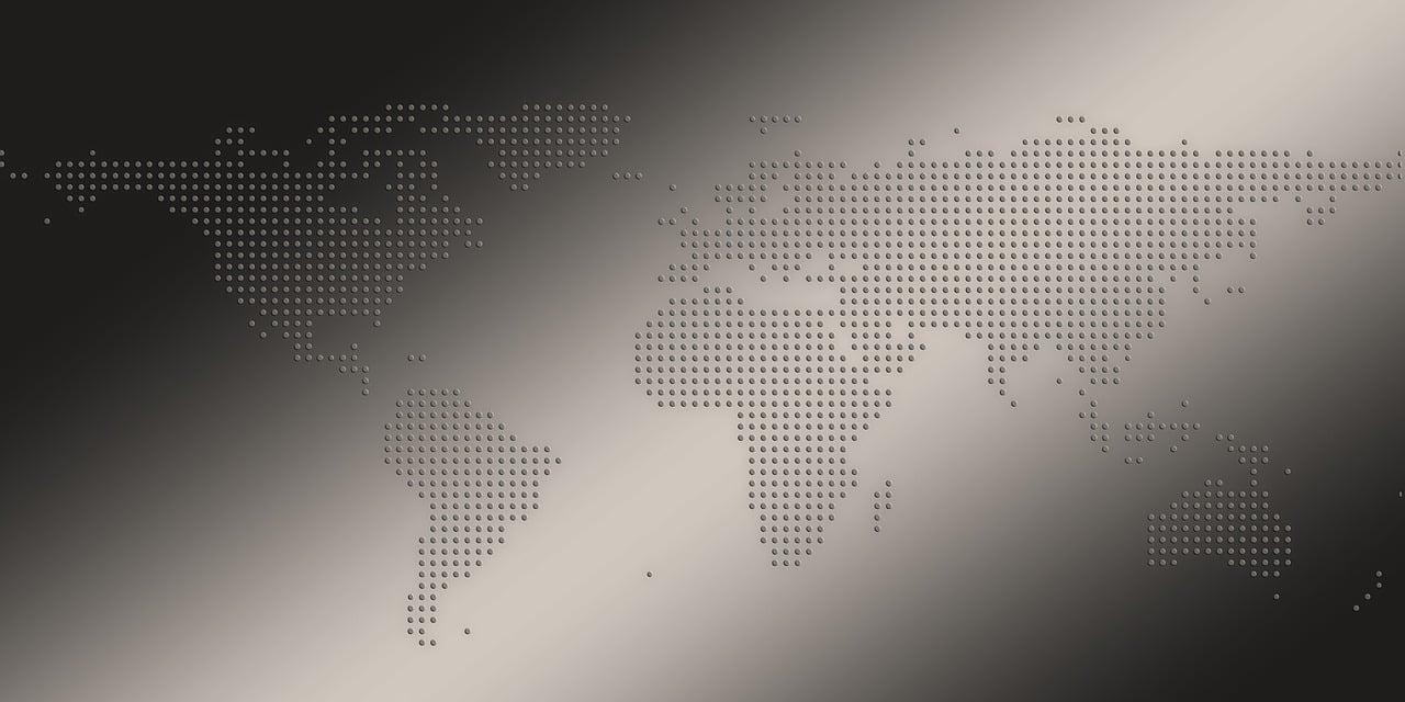 a black and white photo of a world map, digital art, deviantart, digital art, perforated metal, flat grey background, beige, 10k