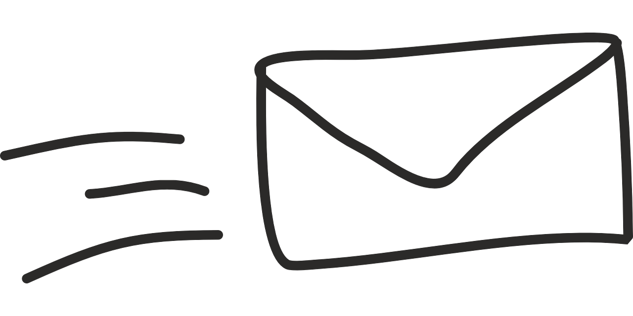 a black and white drawing of a mail envelope, a digital rendering, by Thomas de Keyser, reddit, blackboard, black background, logo without text, then another