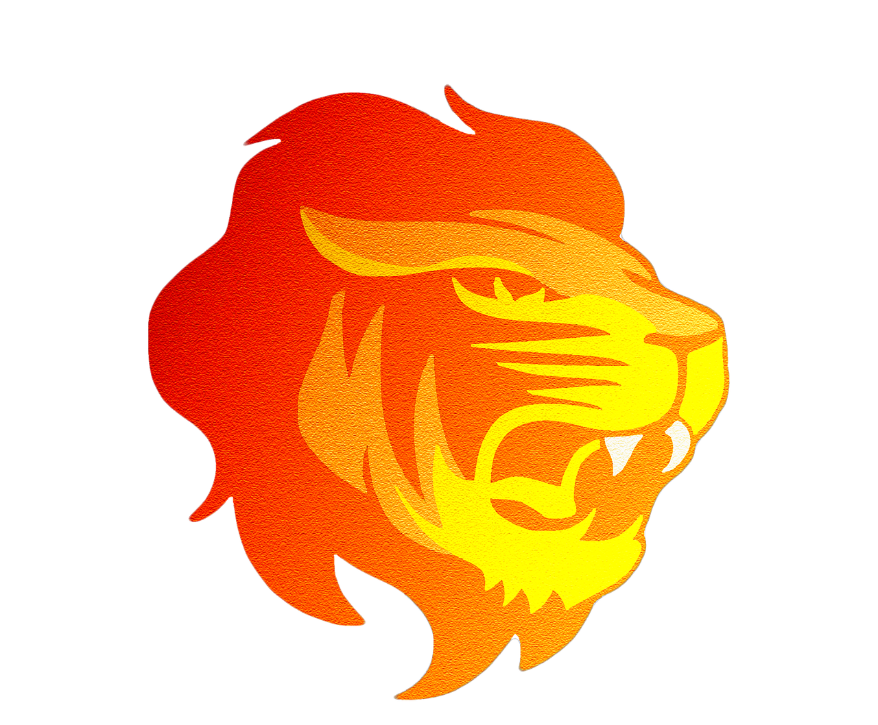 a close up of a lion's head on a black background, a digital rendering, inspired by Roar Kjernstad, reddit, coloured in orange fire, habs logo, bangalore, filmation