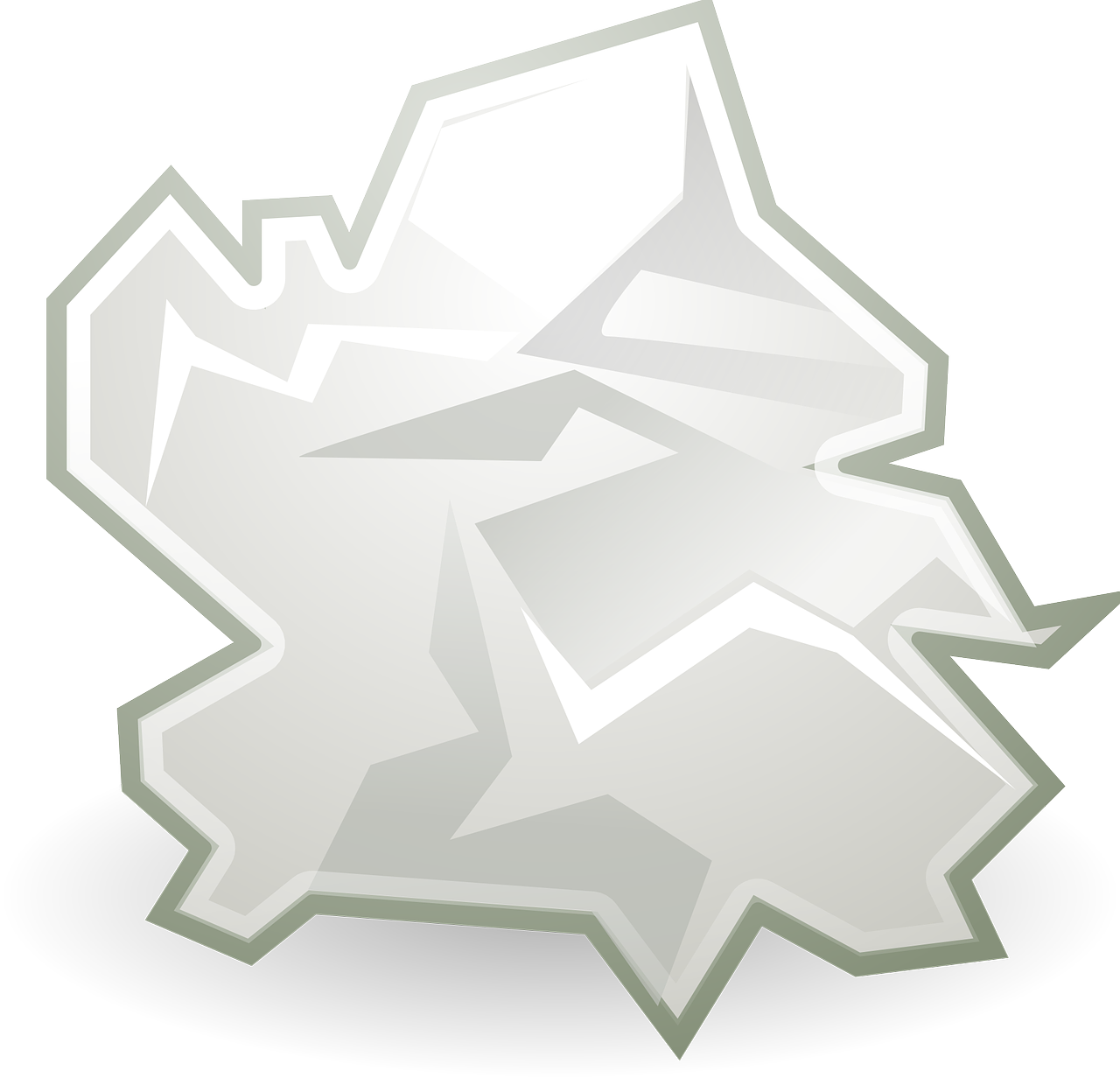 a piece of ice on a black background, inspired by Masamitsu Ōta, deviantart, in graffiti style, background is white and blank, 3 d vector, made from paper