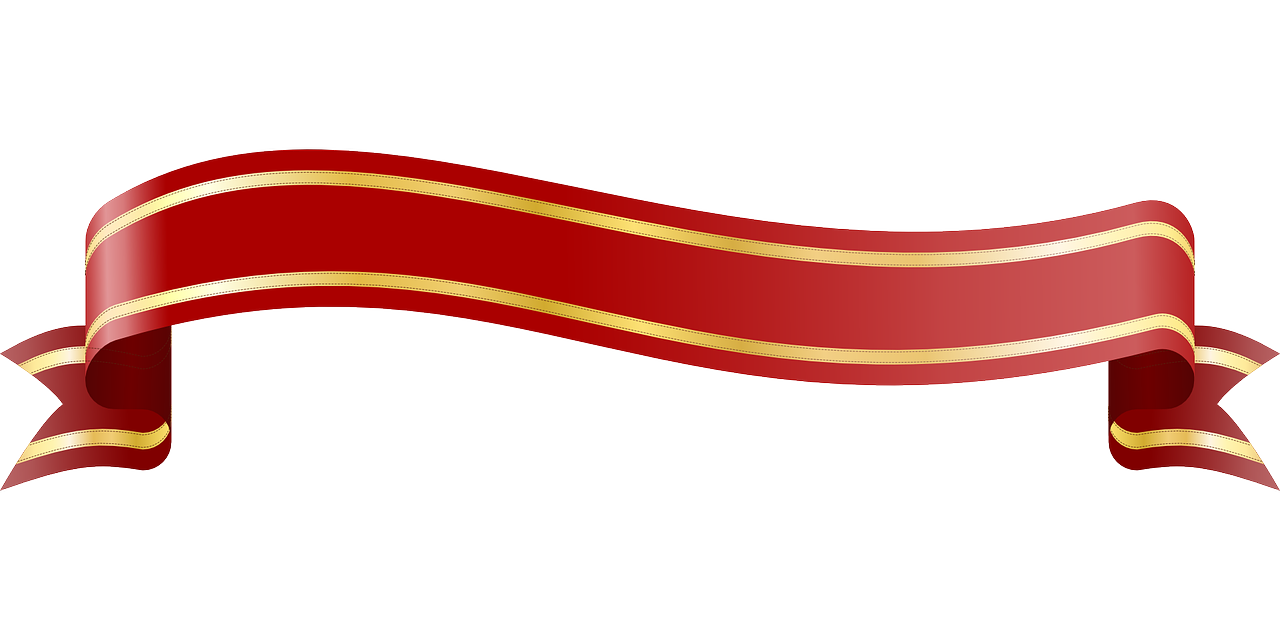 a red and gold ribbon on a white background, a picture, inspired by Masamitsu Ōta, sōsaku hanga, smooth visual lines, wave, banner, dark red
