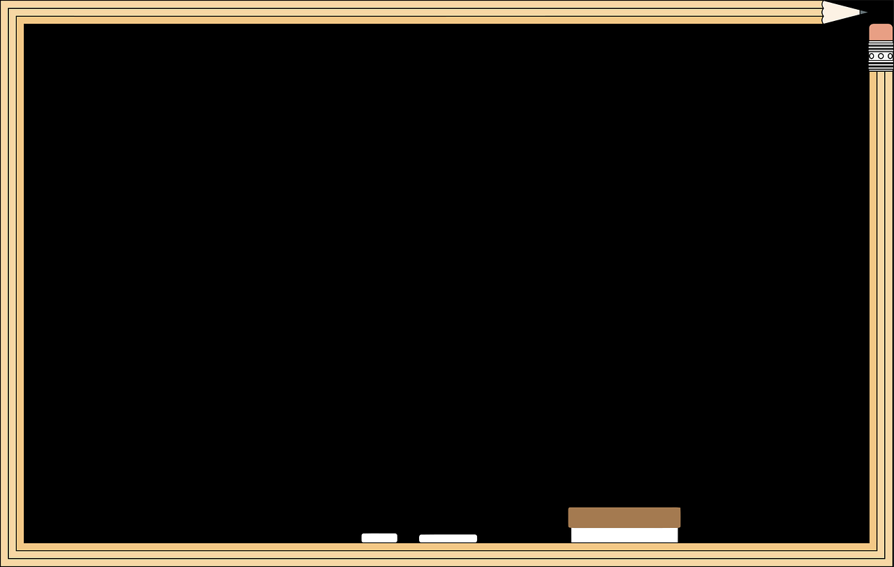 a blackboard with a pencil sticking out of it, by Thomas de Keyser, trending on pixabay, computer art, very minimal vector art, beautiful wooden frame, widescreen shot, black color scheme