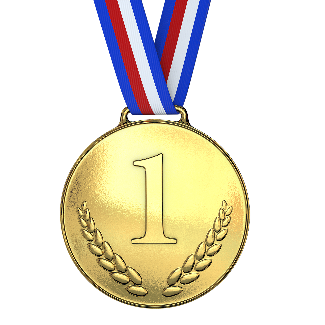 a gold medal with a ribbon around it, a digital rendering, on black background, full subject shown in photo, outstanding detail, beginner