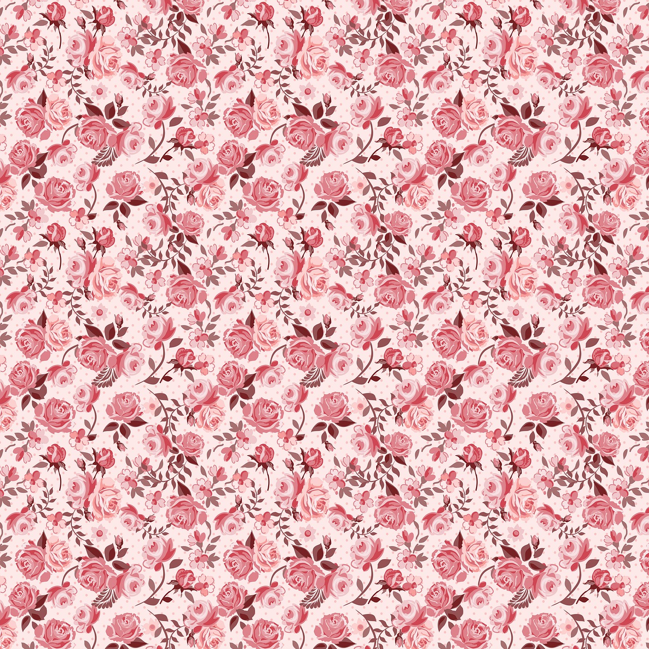 a pattern of pink roses on a white background, inspired by Rose Henriques, graphic 4 5, red wallpaper design, brown and pink color scheme, barnet