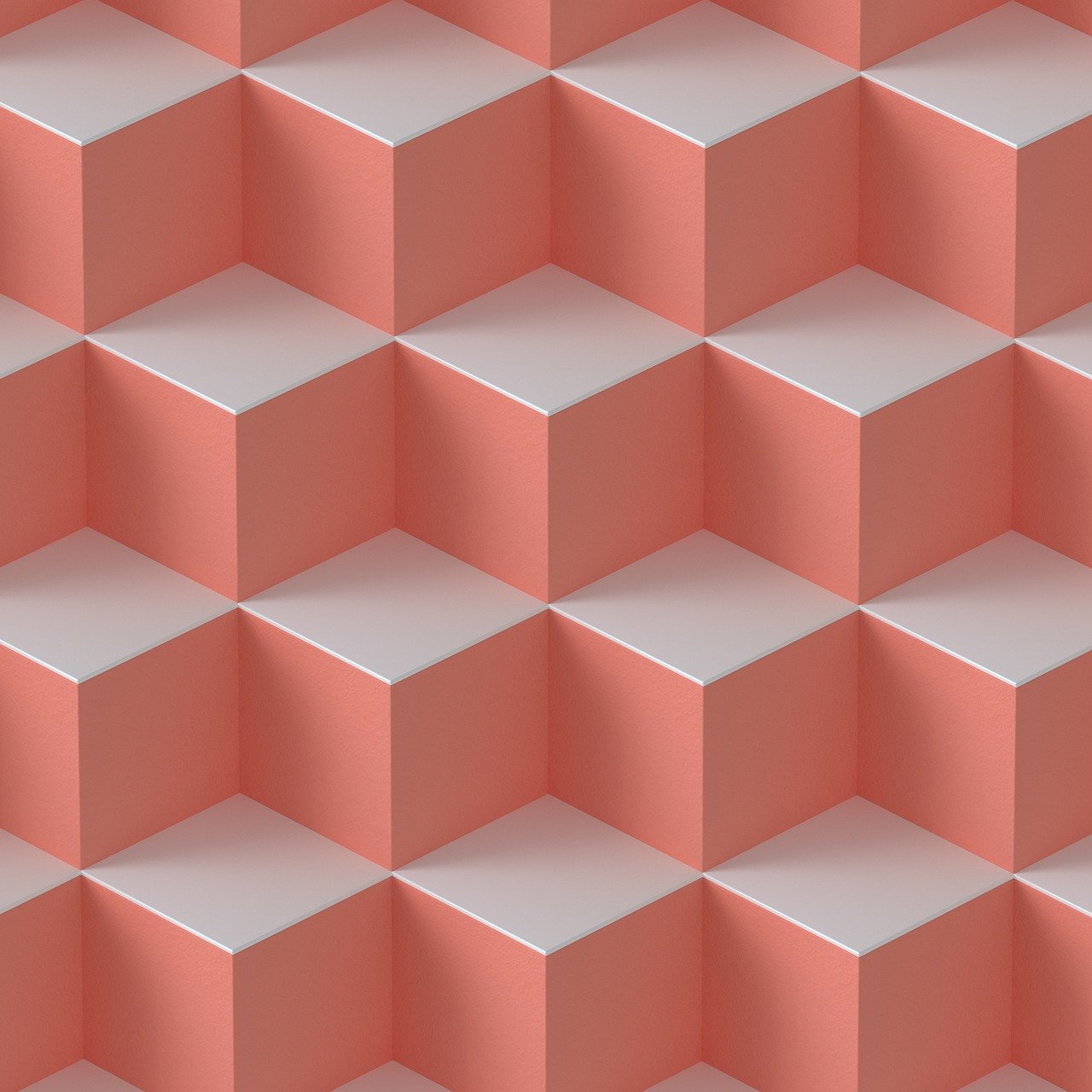 a bunch of pink cubes sitting on top of each other, a 3D render, inspired by Fernando Gerassi, optical illusion, vertical wallpaper, coral, symmetry illustration, 3 d close - up
