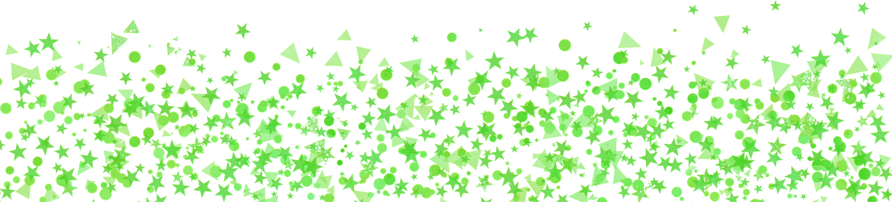 a black and green picture of a bunch of trees, a raytraced image, deviantart, kinetic pointillism, confetti, star sharpness, geometric shapes background, black!!!!! background