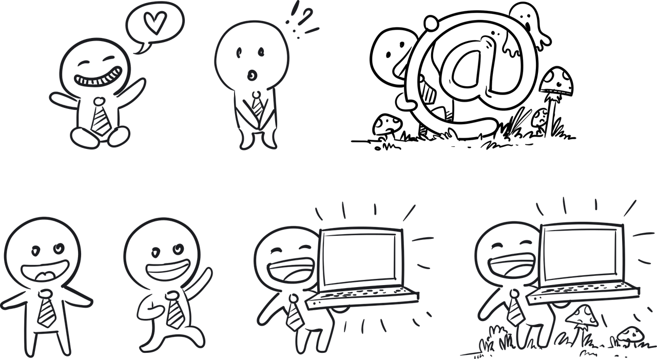 a black and white drawing of a group of people, a cartoon, by Enguerrand Quarton, tumblr, ascii art, setting is bliss wallpaper, on black background, office background, background image