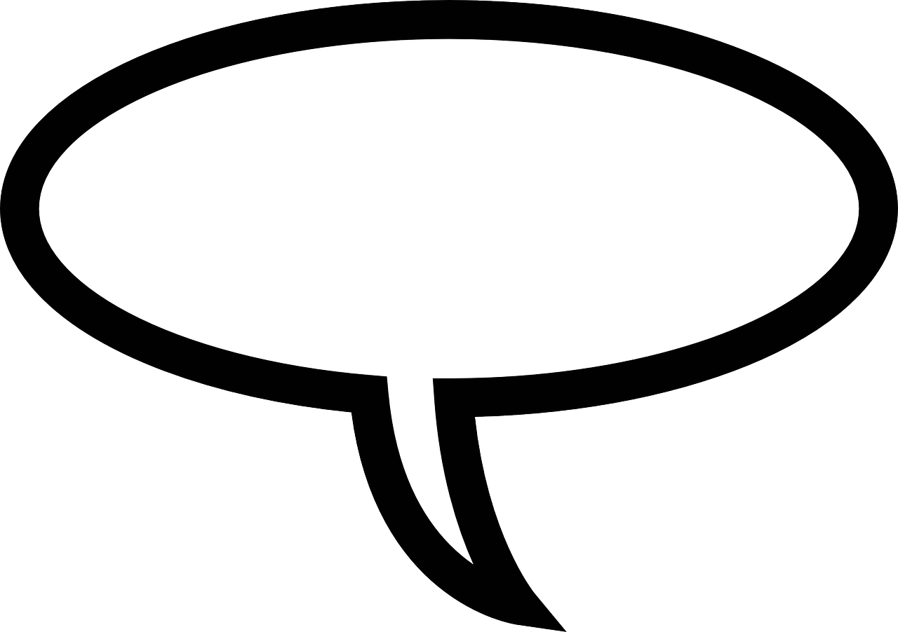 a white speech bubble on a black background, a cartoon, trending on pixabay, medium closeup, black backround. inkscape, comics, calmly conversing 8k