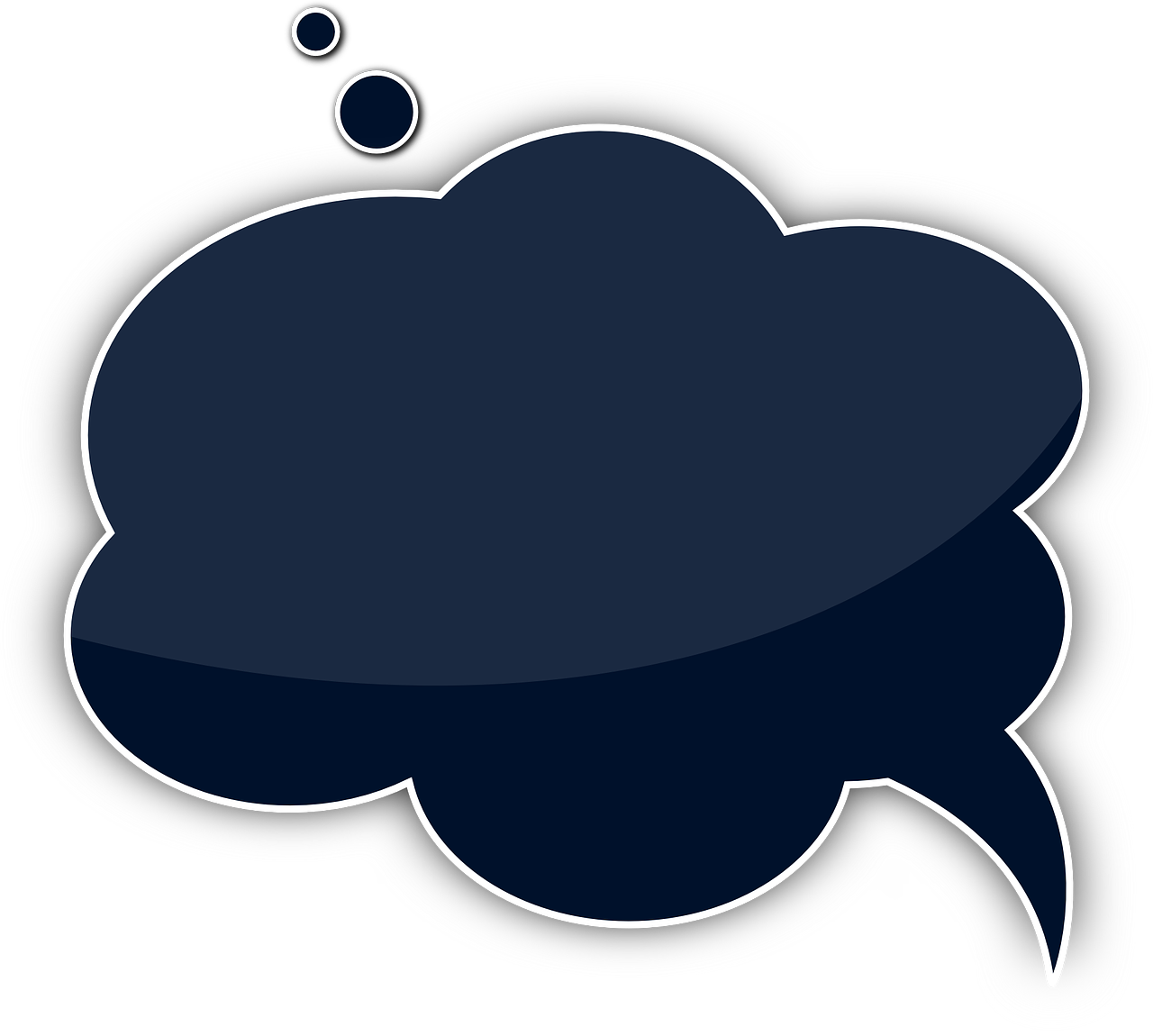 a speech bubble with bubbles coming out of it, concept art, by Tom Carapic, pixabay, conceptual art, dark blue and black, sticker design vector, navy, balloon