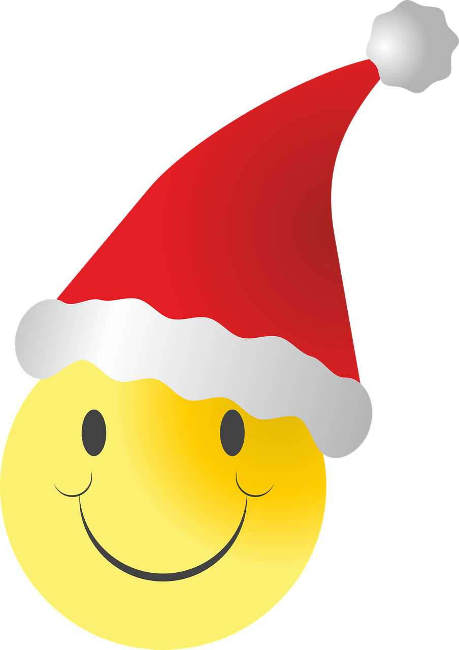 a smiley face wearing a santa hat, pixabay, hurufiyya, yellow, a dark, kid a, !!!!!!!!!!!!!!!!!!!!!!!!!