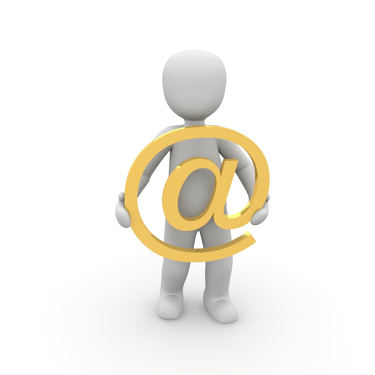 a person holding a golden at sign, computer art, email, intertwined full body view, trending on atrstation, istockphoto