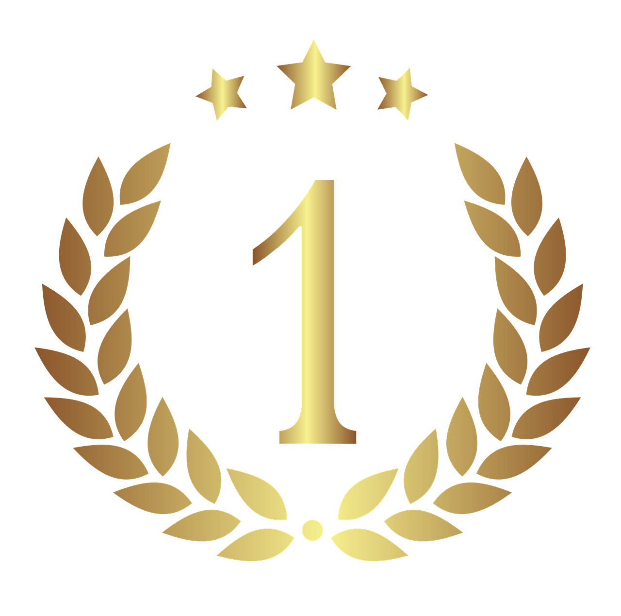 a golden laurel and stars on a black background, pixabay, wearing the number 1 headband, !!!award-winning!!!, 1 figure only, bespoke