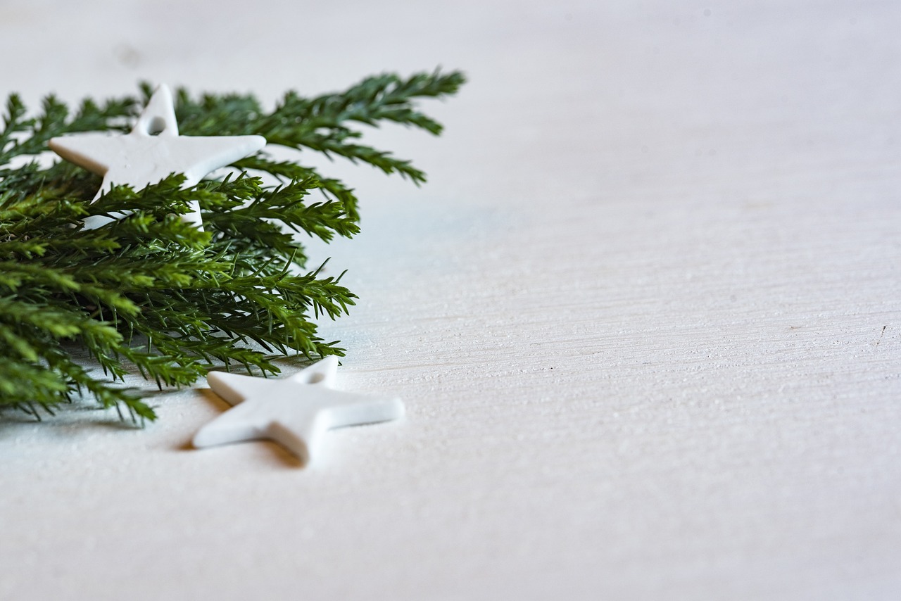 a close up of a christmas ornament on a table, minimalism, white concrete, hemlocks, background image, white color