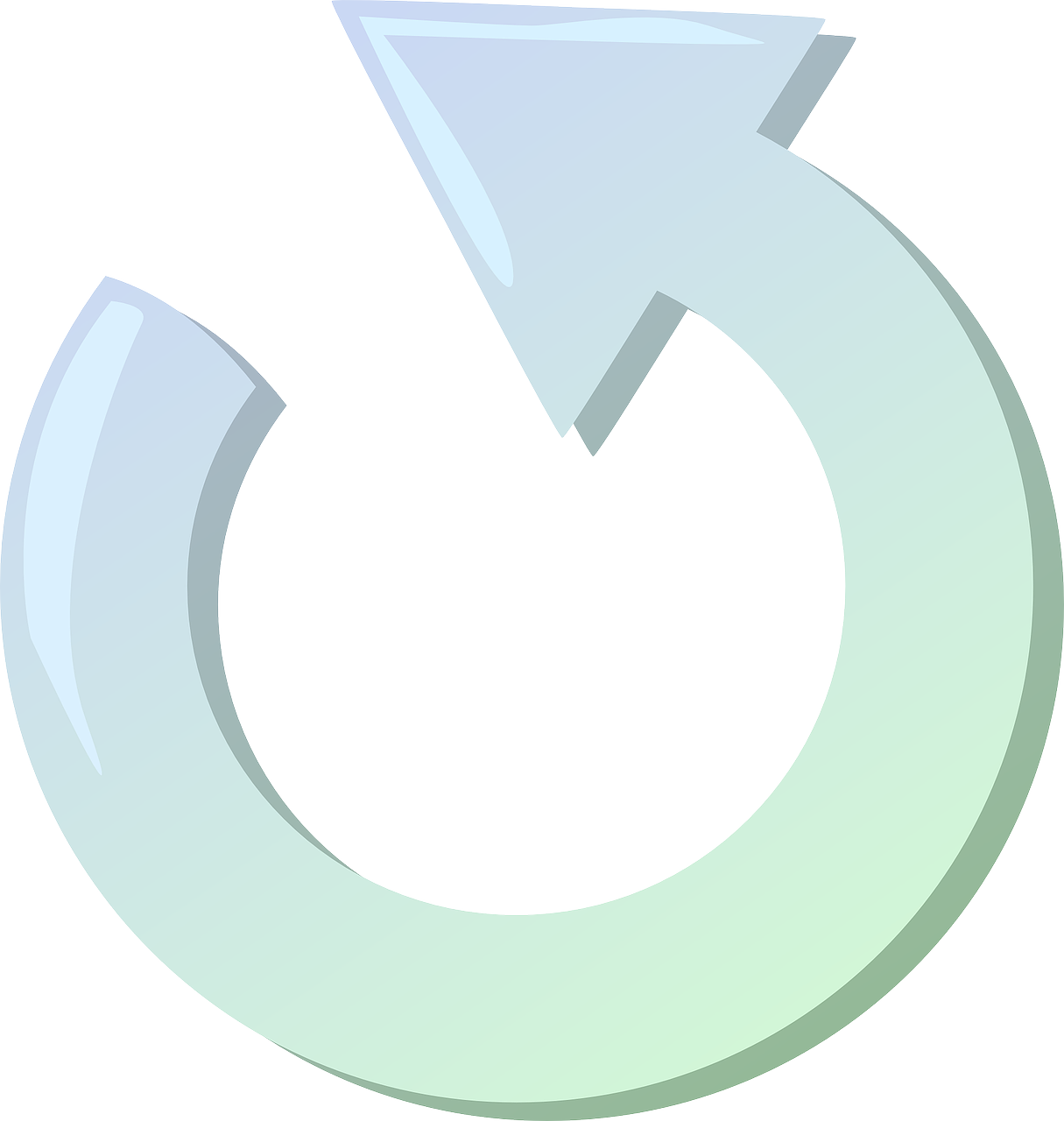 a close up of a circular arrow on a white background, an illustration of, deviantart, hurufiyya, wikihow illustration, recycled, this character has cryokinesis, 3 d vector