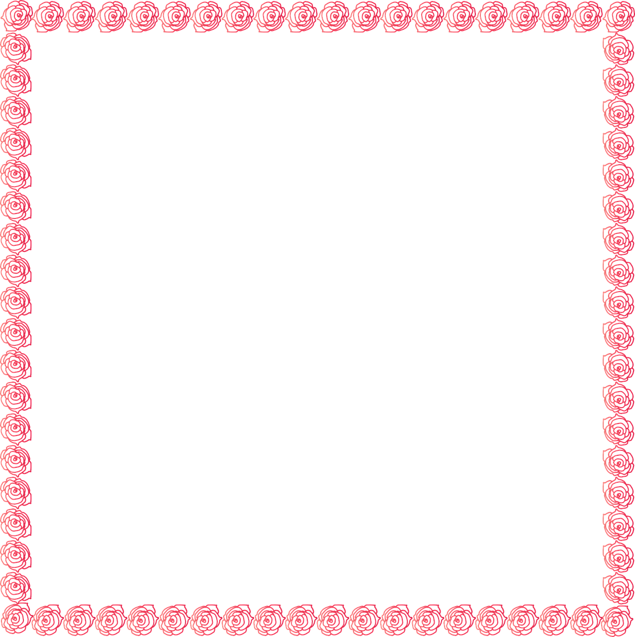 a red frame with hearts on a black background, a digital rendering, computer art, rose garden, simple path traced, high - res, rose twining