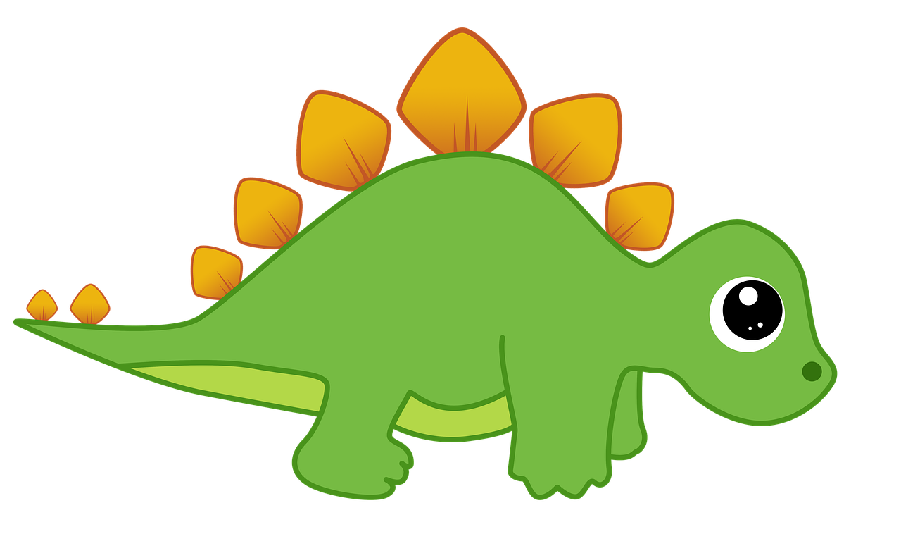 a green dinosaur with orange spikes on its head, a screenshot, inspired by Abidin Dino, pixabay, black, a fat, of, boys