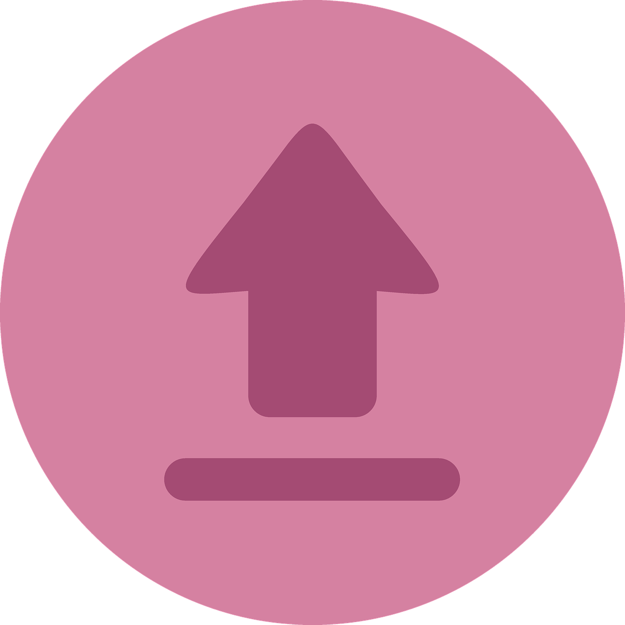 an arrow pointing up in a pink circle, a screenshot, figuration libre, high quality upload, single color, listing image, view from front