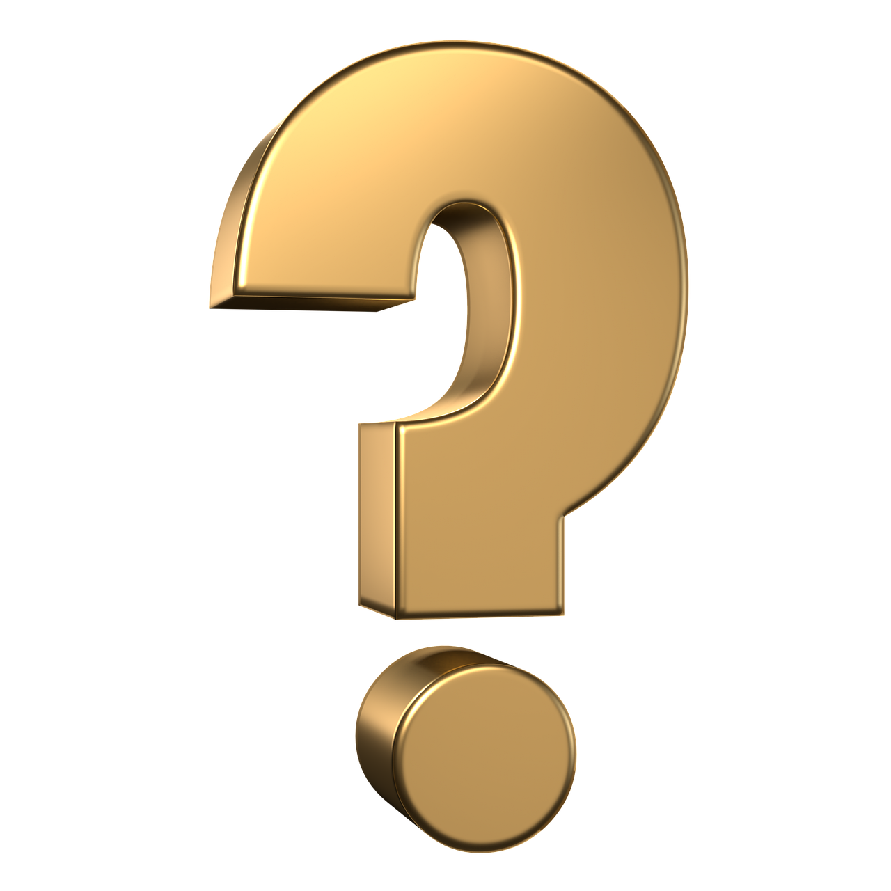 a golden question mark on a black background, by Bob Ringwood, shutterstock, digital art, 3d asset, brass plated, but what do you mean, 💣 💥💣 💥