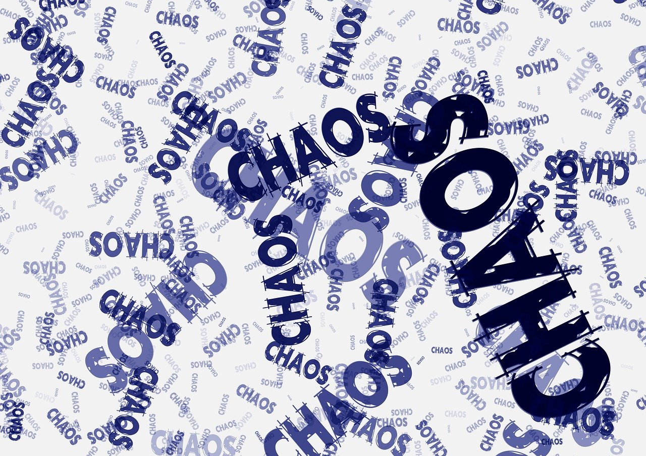 a close up of a word cloud on a white background, a stock photo, by Matt Cavotta, trending on pixabay, graffiti, chaos nightmare ❄️ amour venom, chaos is visible, indigo background, four