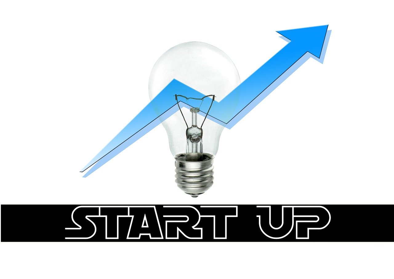 a light bulb with a blue arrow going up, an illustration of, ai startup, istockphoto, white bg, up shot