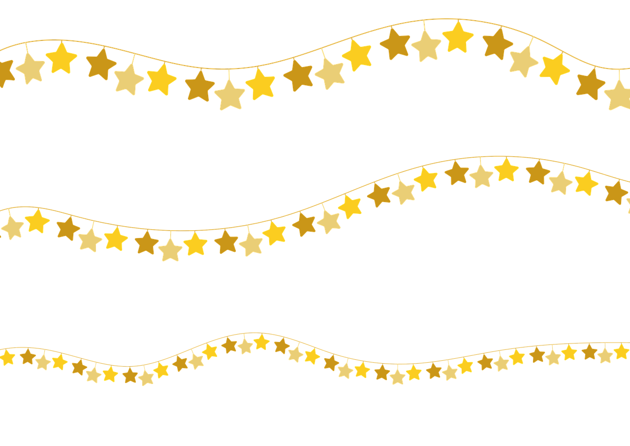 a set of gold stars on a black background, shutterstock, gold wires, star walk, 7 2 0 p, fully decorated