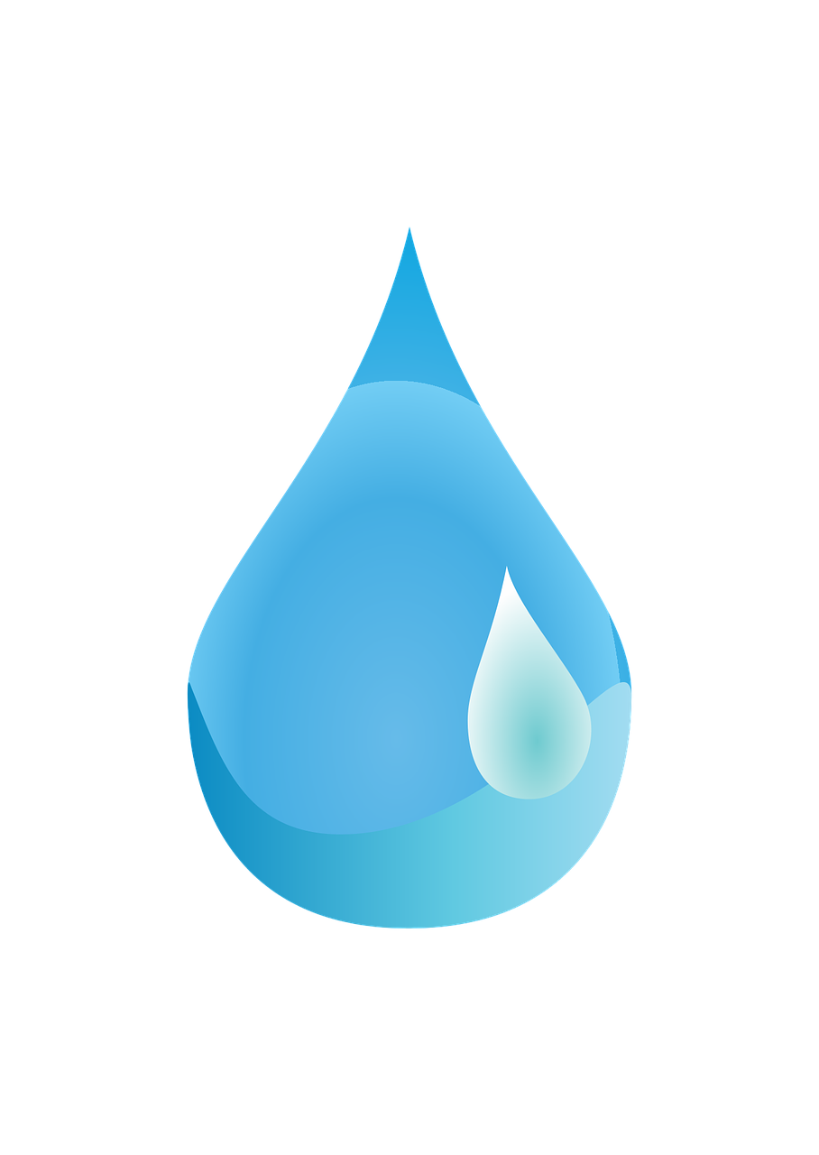 a drop of water on a black background, a digital rendering, by Maeda Masao, pixabay, plasticien, icon for weather app, paint tool sai!! blue, no gradients, smooth and clean vector curves