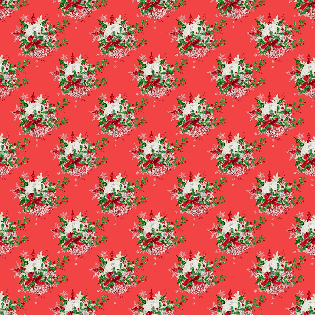 a pattern of flowers on a red background, a digital rendering, inspired by Rudolf von Alt, white and red roses, small red roses, very accurate photo, uncompressed png