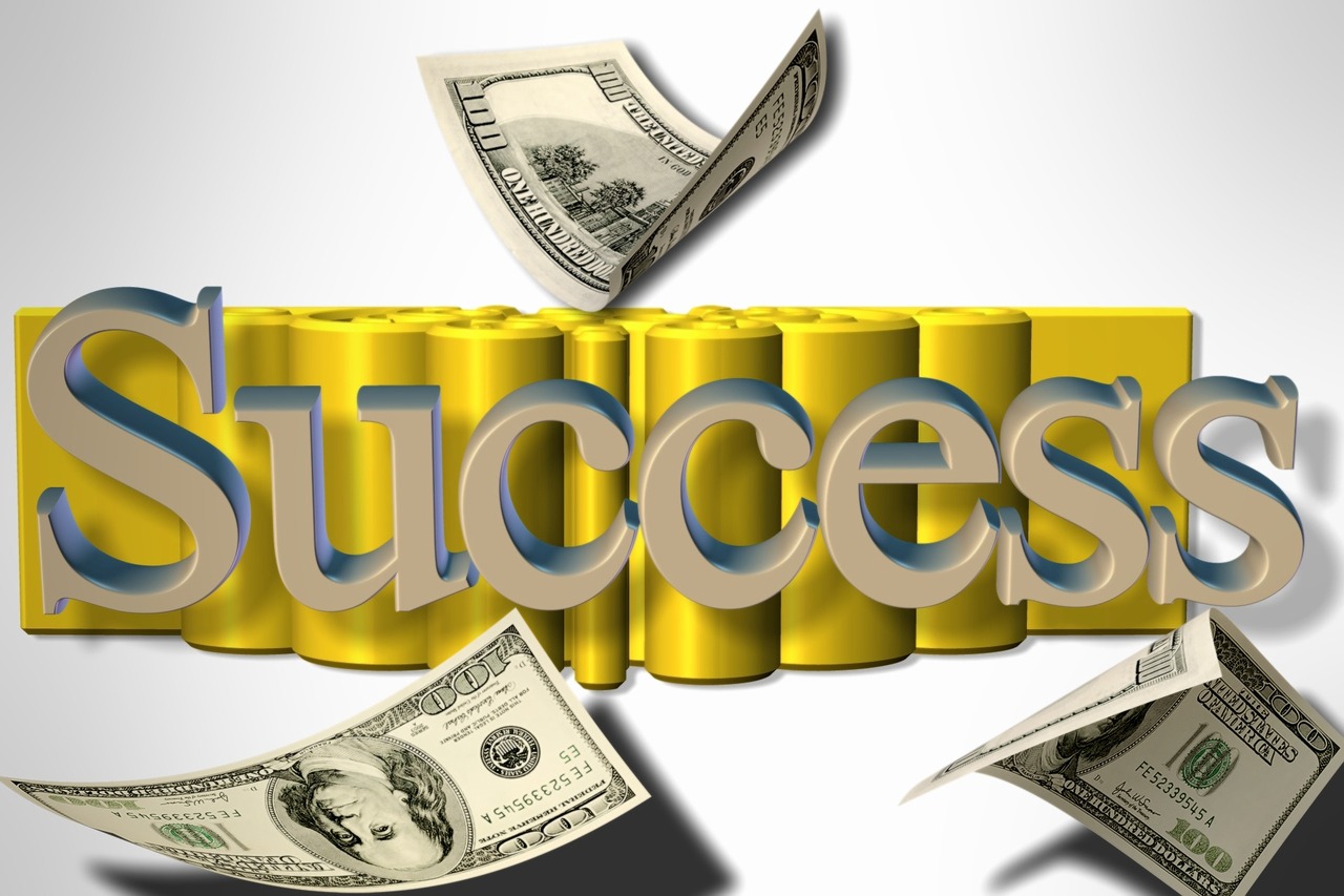 the word success surrounded by stacks of money, a picture, by Susan Heidi, trending on pixabay, liquid gold, pillar, a hyper realistic, -step 50
