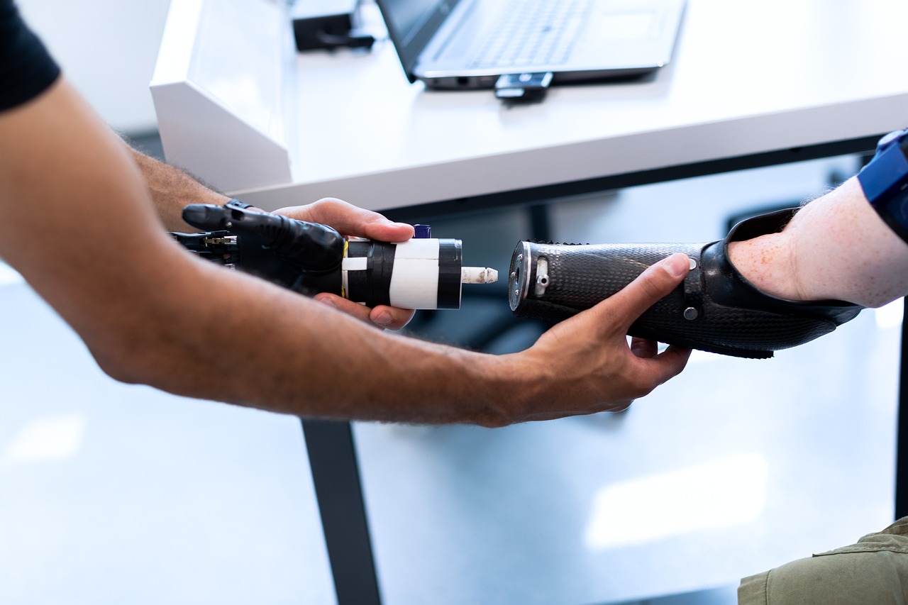 a close up of a person holding a bottle of wine, by Jakob Gauermann, robotic prosthetic arm, inspect in inventory image, high angle close up shot, synthetic bio skin