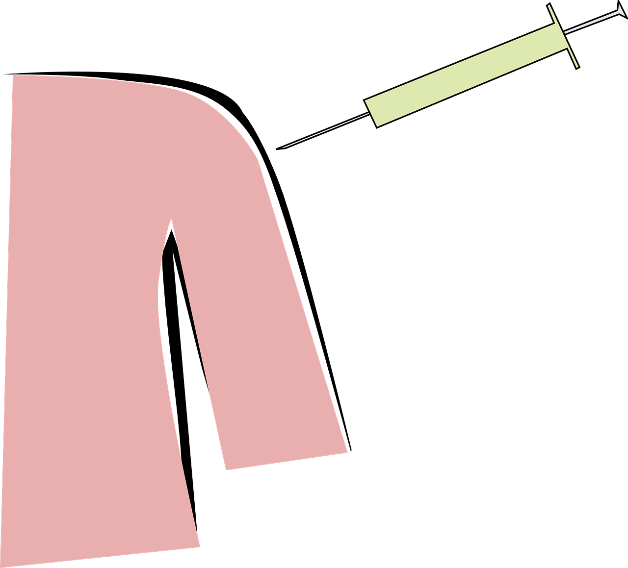 a pink shirt with a needle sticking out of it, a digital rendering, inspired by Adriaen Hanneman, pixabay, holding syringe, wikihow illustration, normal clothes, background ( dark _ smokiness )