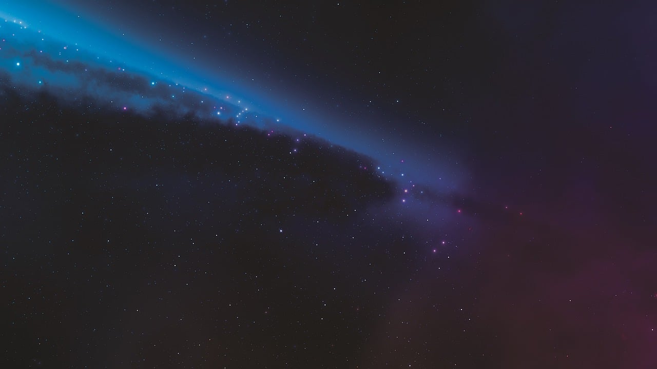 an image of a space station in the sky, an illustration of, inspired by Christopher Balaskas, thin horizontal nebula, 4 k vertical wallpaper, many stars in the night sky, 4k high res