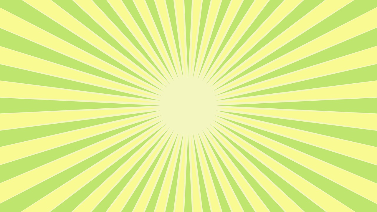 a green and yellow sunburst background, a picture, by Hiromu Arakawa, light yellow, cotton, very bright, beginner