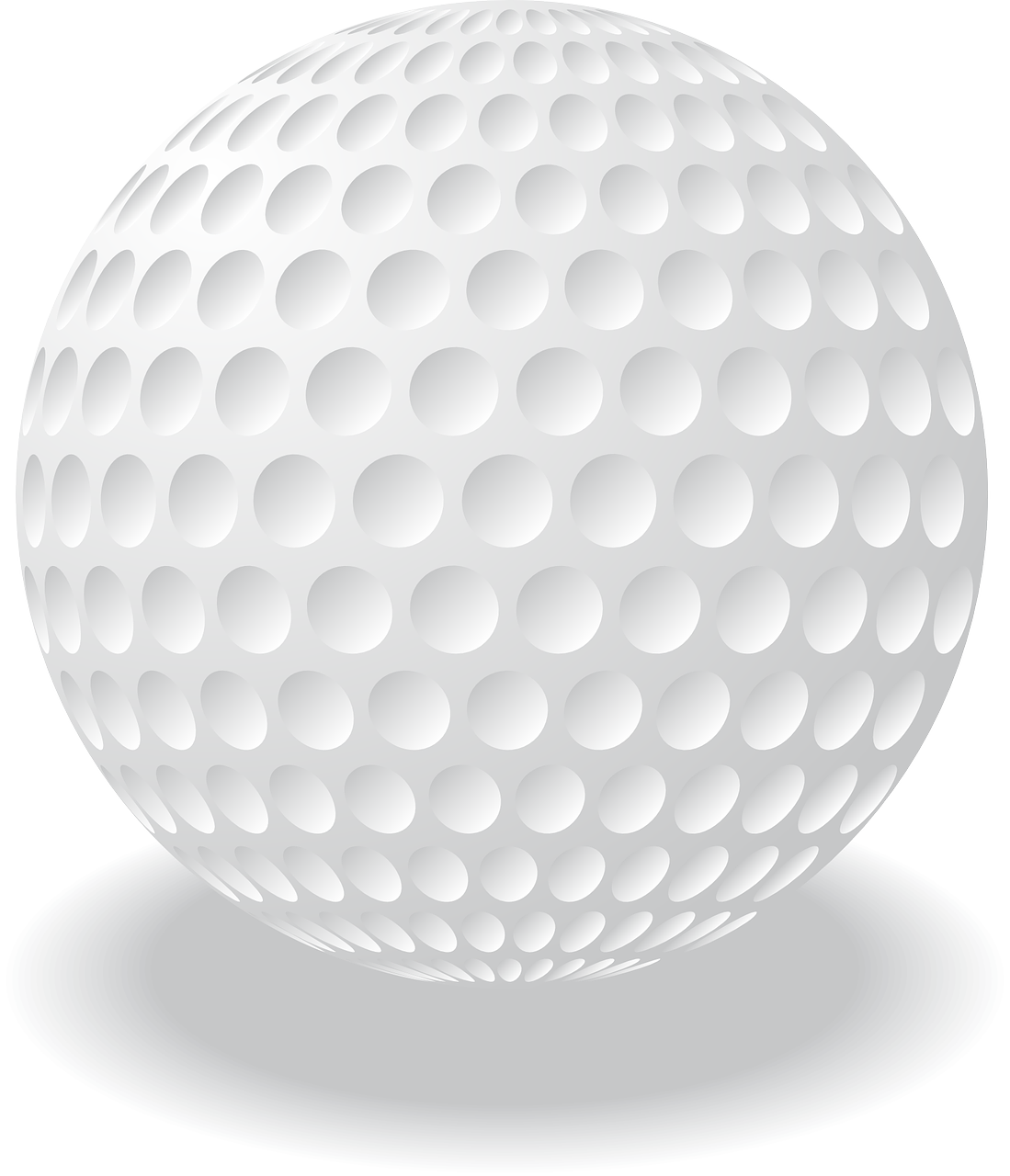 a white golf ball on a white background, by Greg Rutkowski, digital art, no gradients, beginner, round design, shade