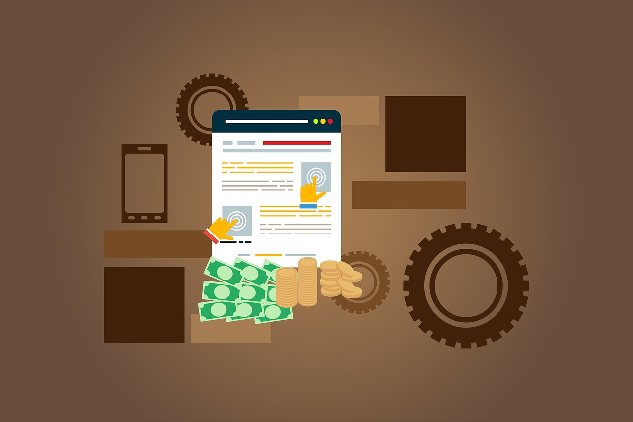 a tablet computer sitting on top of a pile of money, a digital rendering, trending on pixabay, conceptual art, sleek hands, vector technical documents, creative coder with a computer, ads