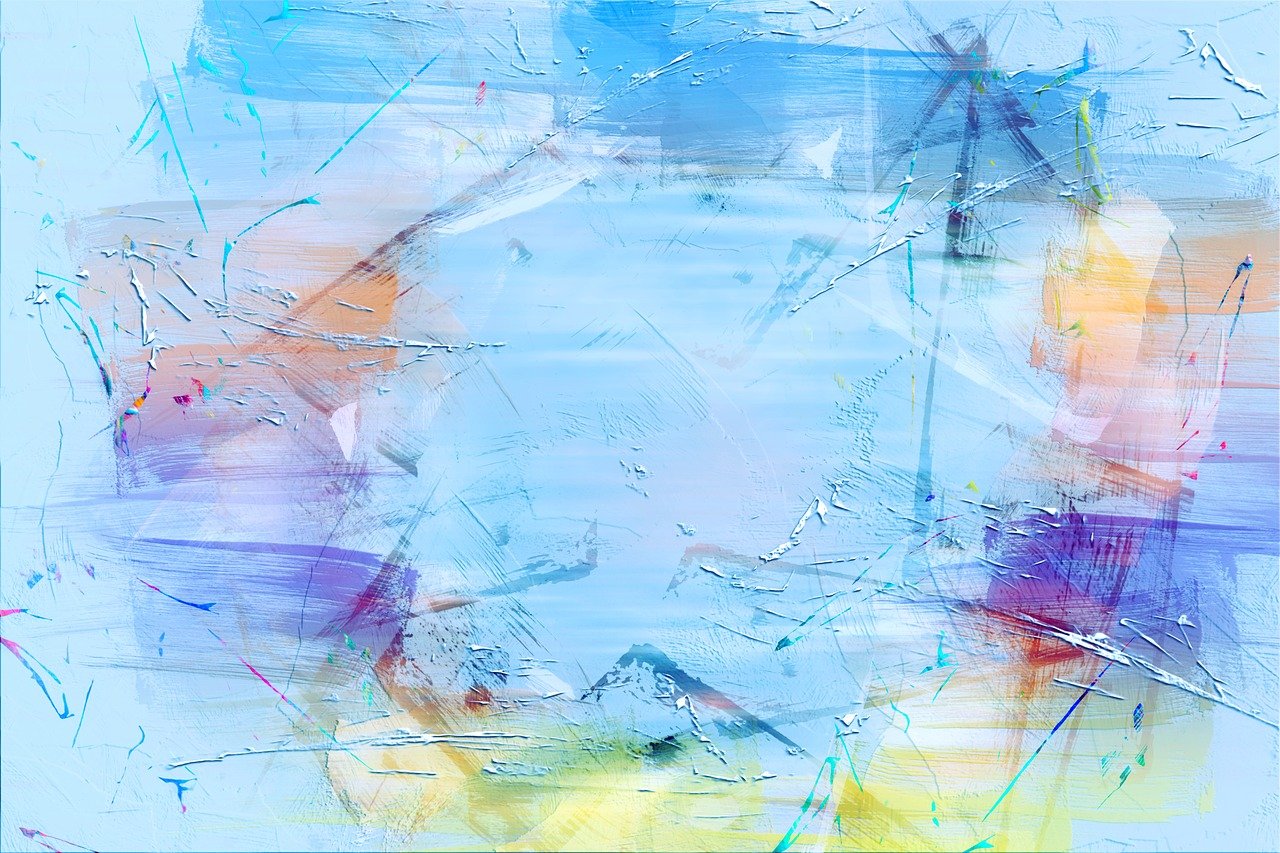 a painting of a person holding a tennis racquet, an abstract painting, inspired by Roberto Matta, shutterstock, beautiful fractal ice background, soft blue texture, close-up print of fractured, beautiful juicy brush strokes