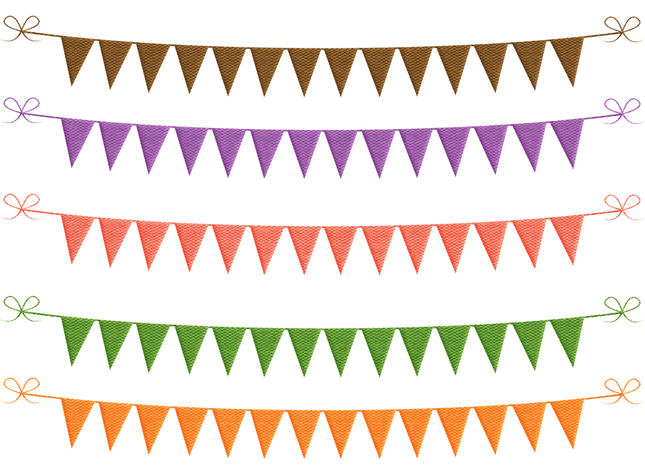 a set of colorful pennants on a black background, a digital rendering, sōsaku hanga, halloween atmosphere, felt, muted deep neon color, knitted mesh material