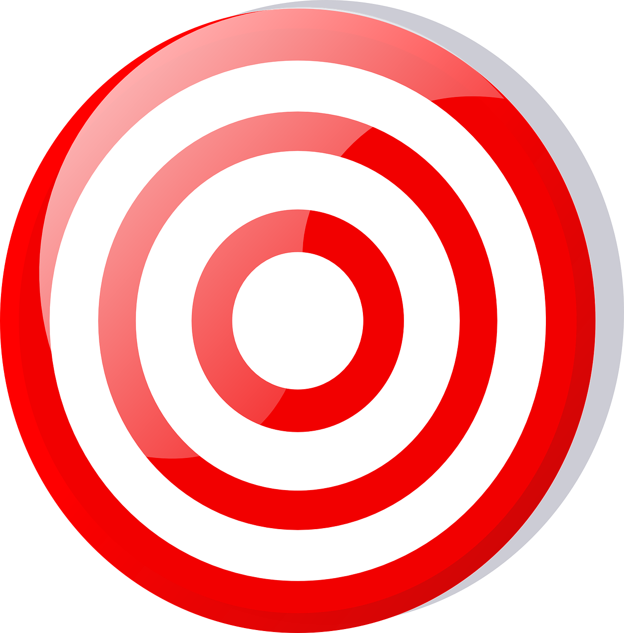 a red and white target on a black background, by Tom Carapic, pixabay, colors red white blue and black, round background, on simple background, manga