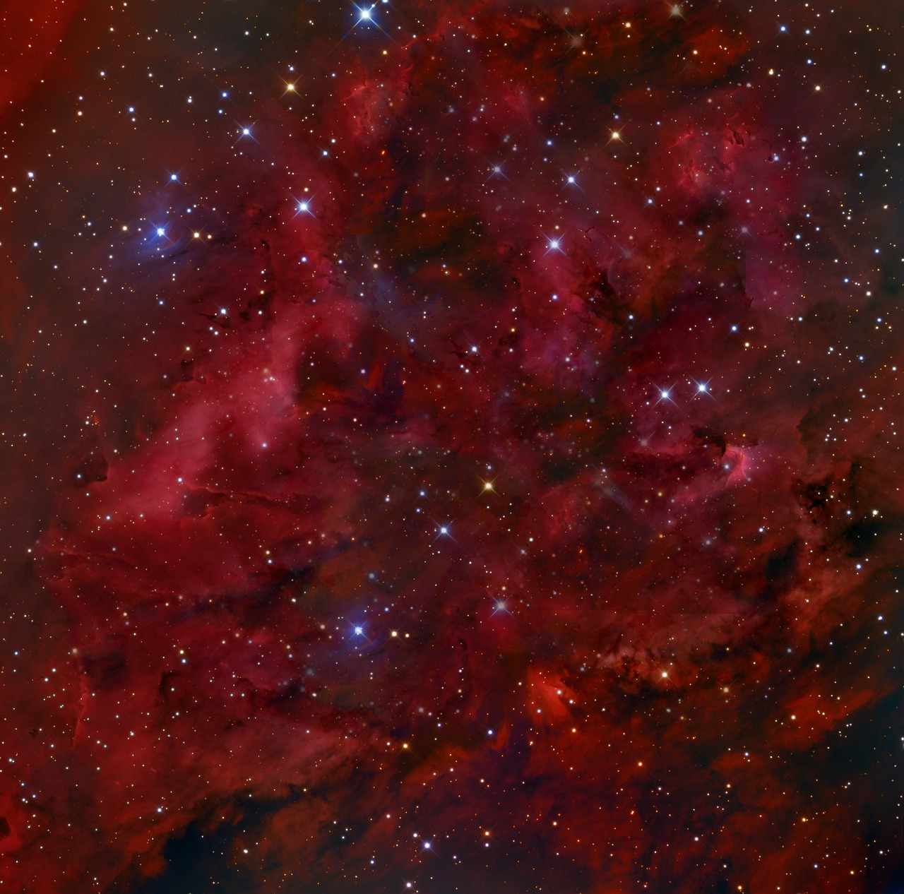 a star filled sky filled with lots of stars, a portrait, by William Powhida, space art, red cumulonimbus clouds, heavy pigment, 16k upscaled image, taken through a telescope