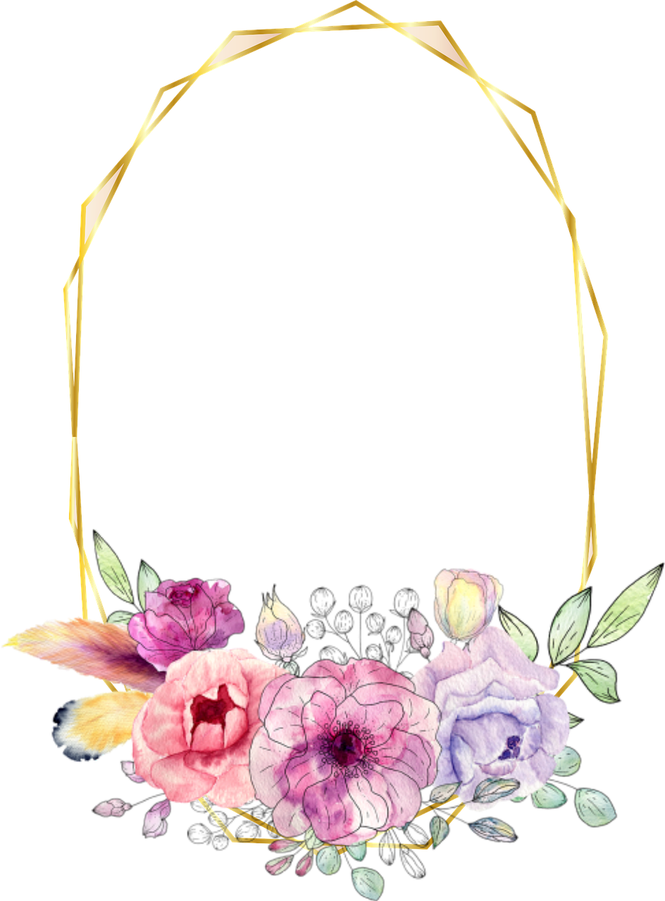 a wreath of flowers on a black background, a digital painting, gold necklace, ((water color)), logo without text, rectangular