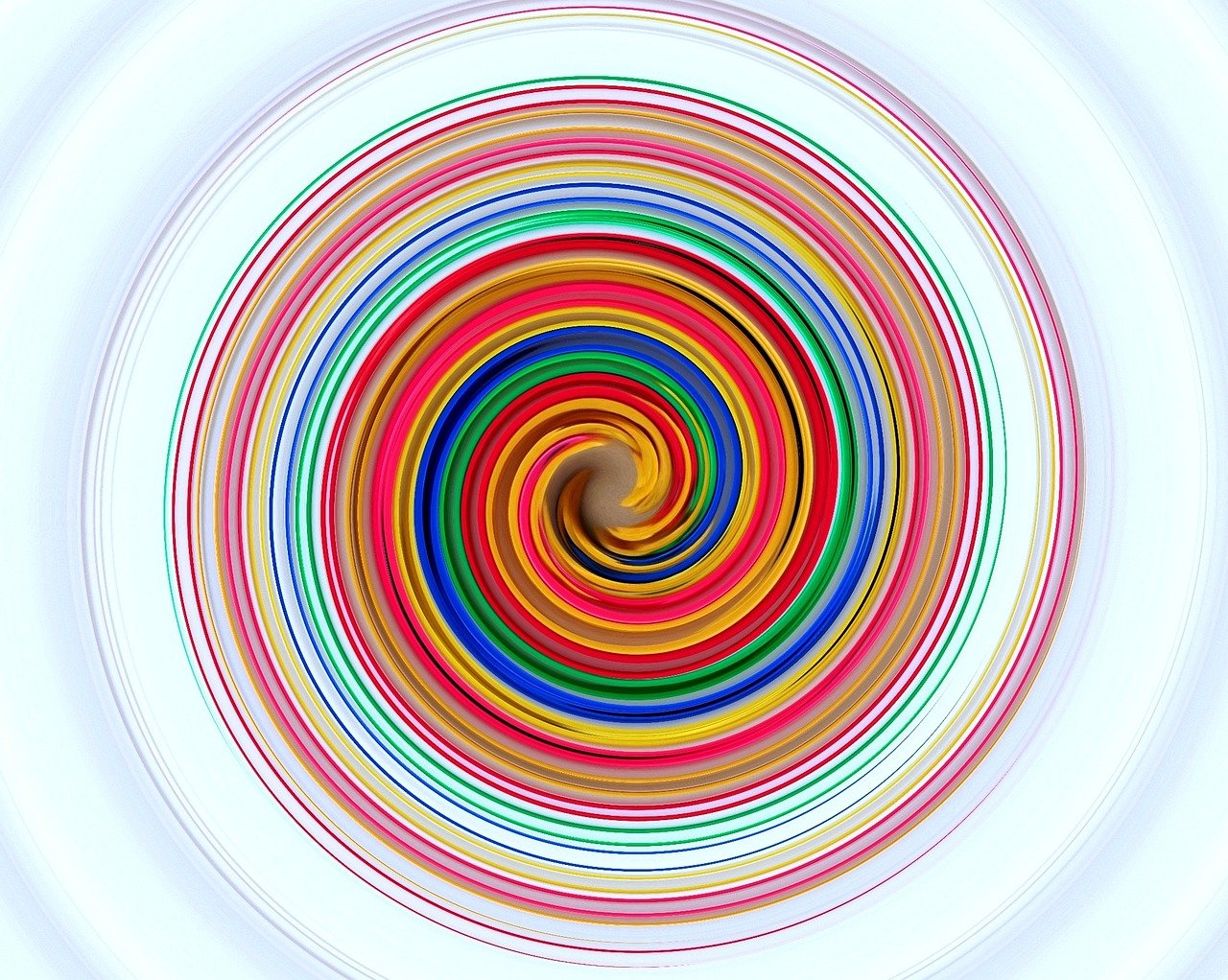 a multicolored spiral on a white background, a picture, inspired by Jan Rustem, whirling death, solid color background intricate, iphone capture, korean artist