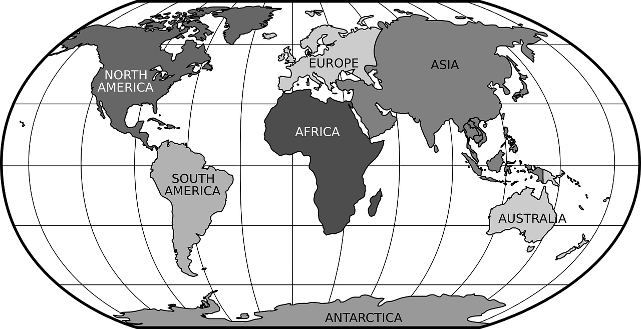 a black and white map of the world, by Joseph Raphael, pixabay, regionalism, half african, murata range, fig.1, ca. 2001