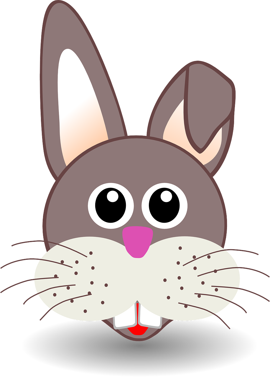 a rabbit with a thermometer in its mouth, a digital rendering, by Kōno Michisei, pixabay, sōsaku hanga, symmetrical front face portrait, brown smiling eyes, !!! very coherent!!! vector art, donkey ears