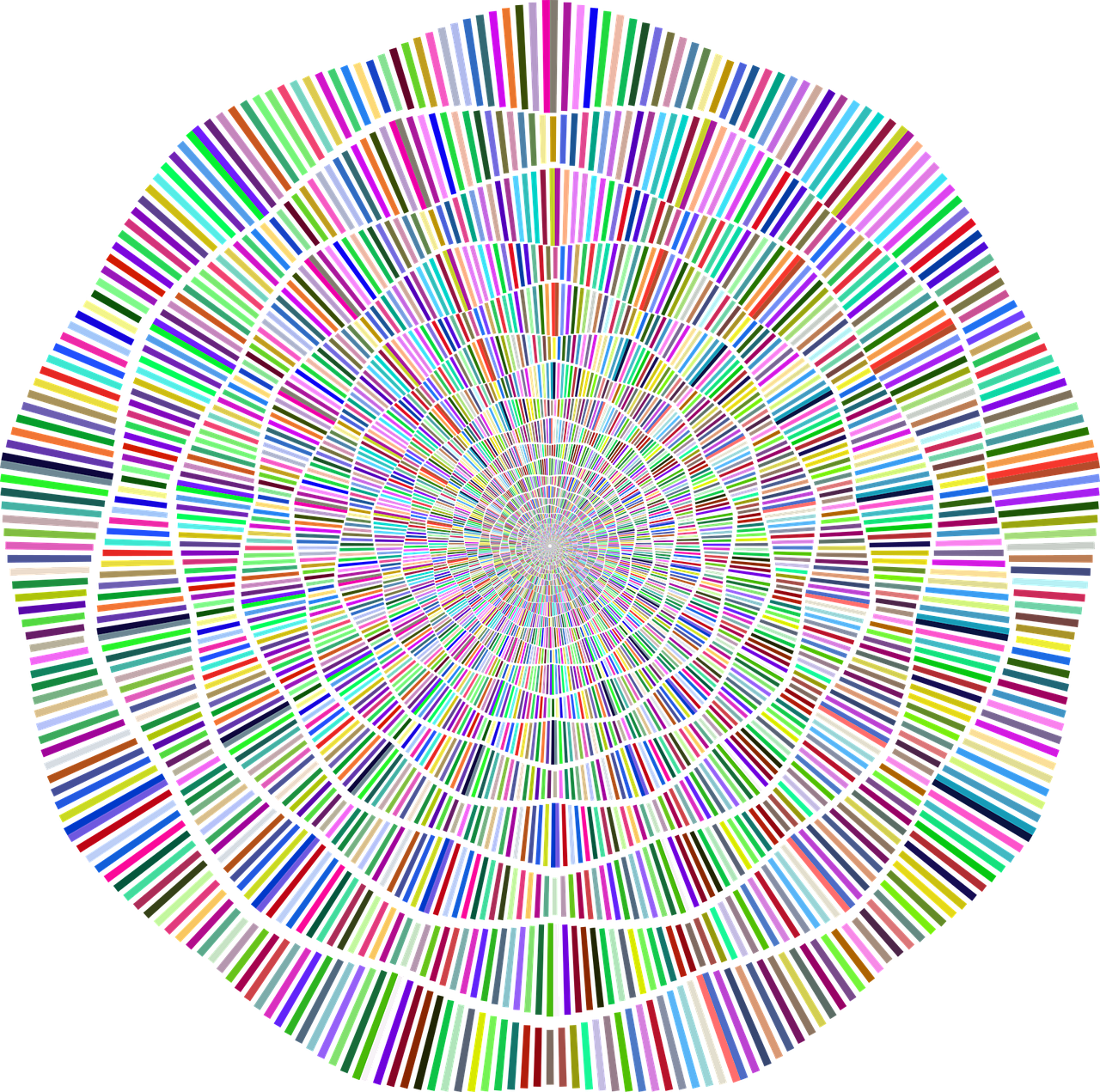 a multicolored circle on a black background, a digital rendering, inspired by Yaacov Agam, generative art, kaleidoscope of machine guns, full of colour 8-w 1024, circle iris detailed structure, mosaic