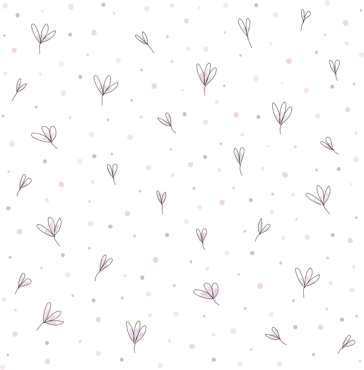 a pattern of butterflies and polka dots on a black background, a digital rendering, inspired by Hanabusa Itchō II, tumblr, gypsophila, 4k high res, delicate garden on paper, in deep space