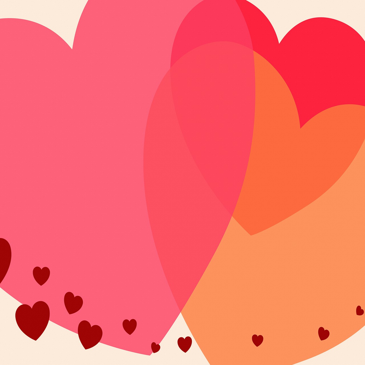 a couple of hearts that are next to each other, vector art, romanticism, 1128x191 resolution, banner, peach and goma style, background image