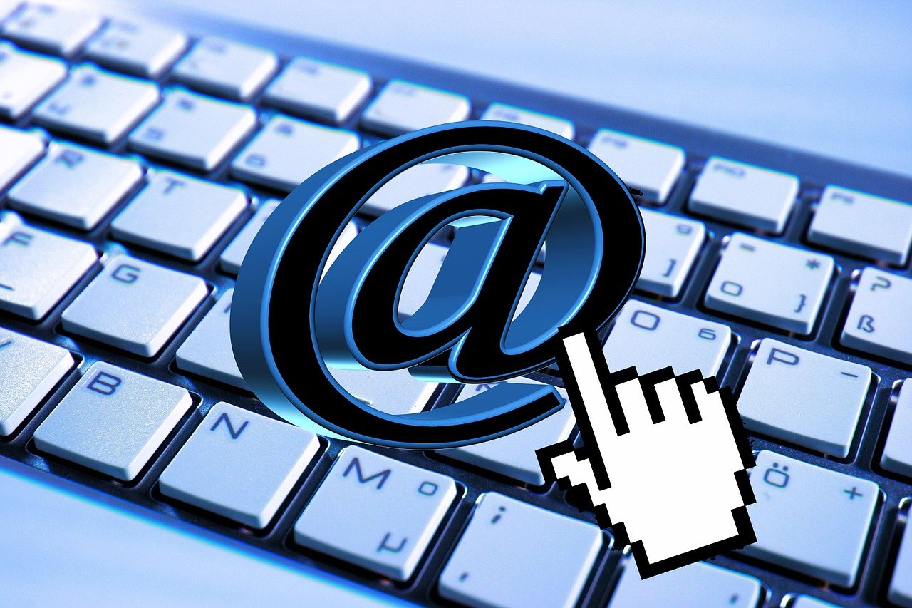 an email symbol with a cursive cursive hand cursive cursive hand cursive cursive cursive, a digital rendering, by Tom Carapic, pixabay, digital art - w 640, keyboard, nice afternoon lighting, stock photo