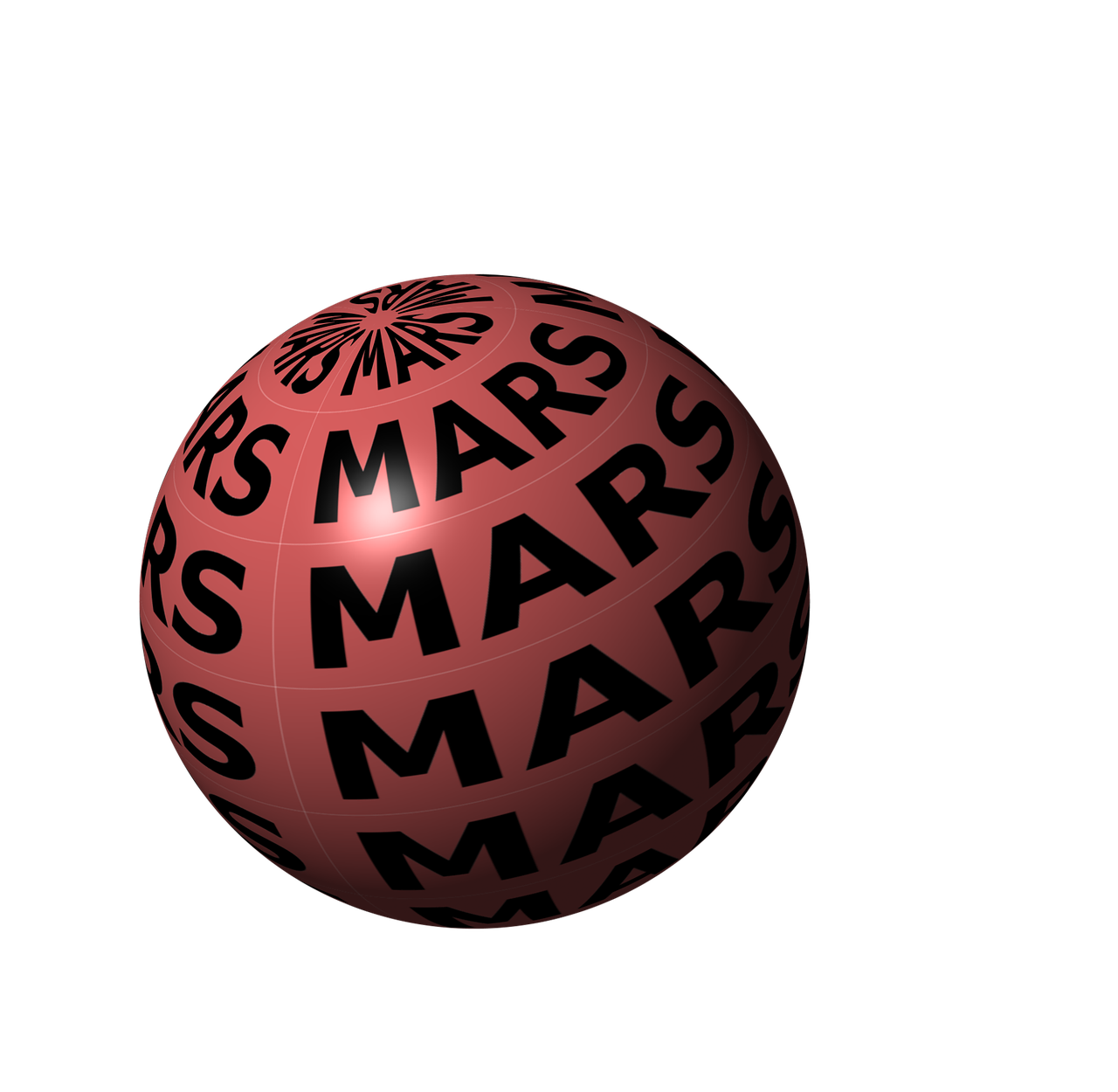 a red and black ball that says mars mars mars mars mars mars mars mars mars mars mars mars mars mars mars mars mars mars mars mars mars, a raytraced image, by Shinji Aramaki, fulldome, 3 4 5 3 1, warp, christmas
