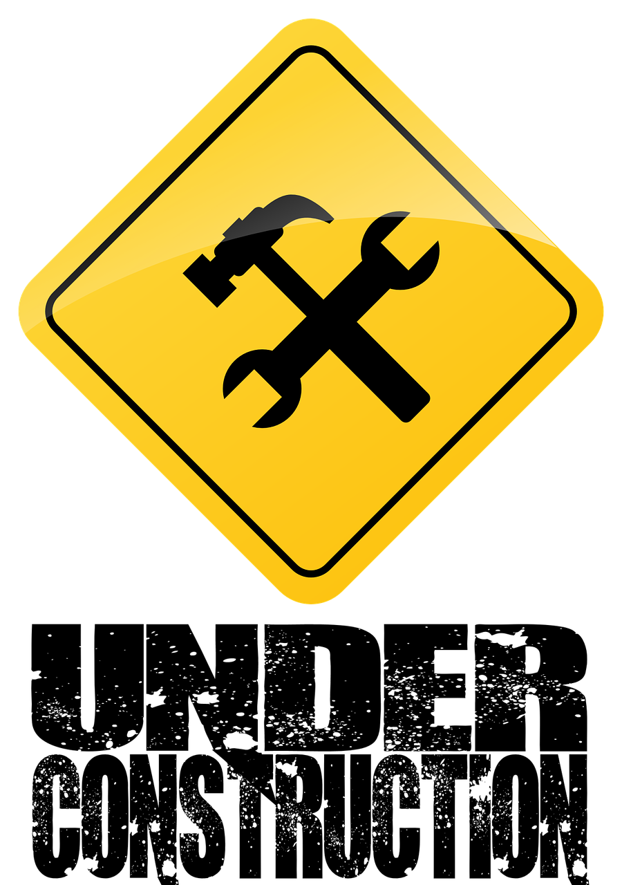 a yellow sign with two wrenches on it, deviantart, precisionism, iphone background, intersection, maintenance photo, black