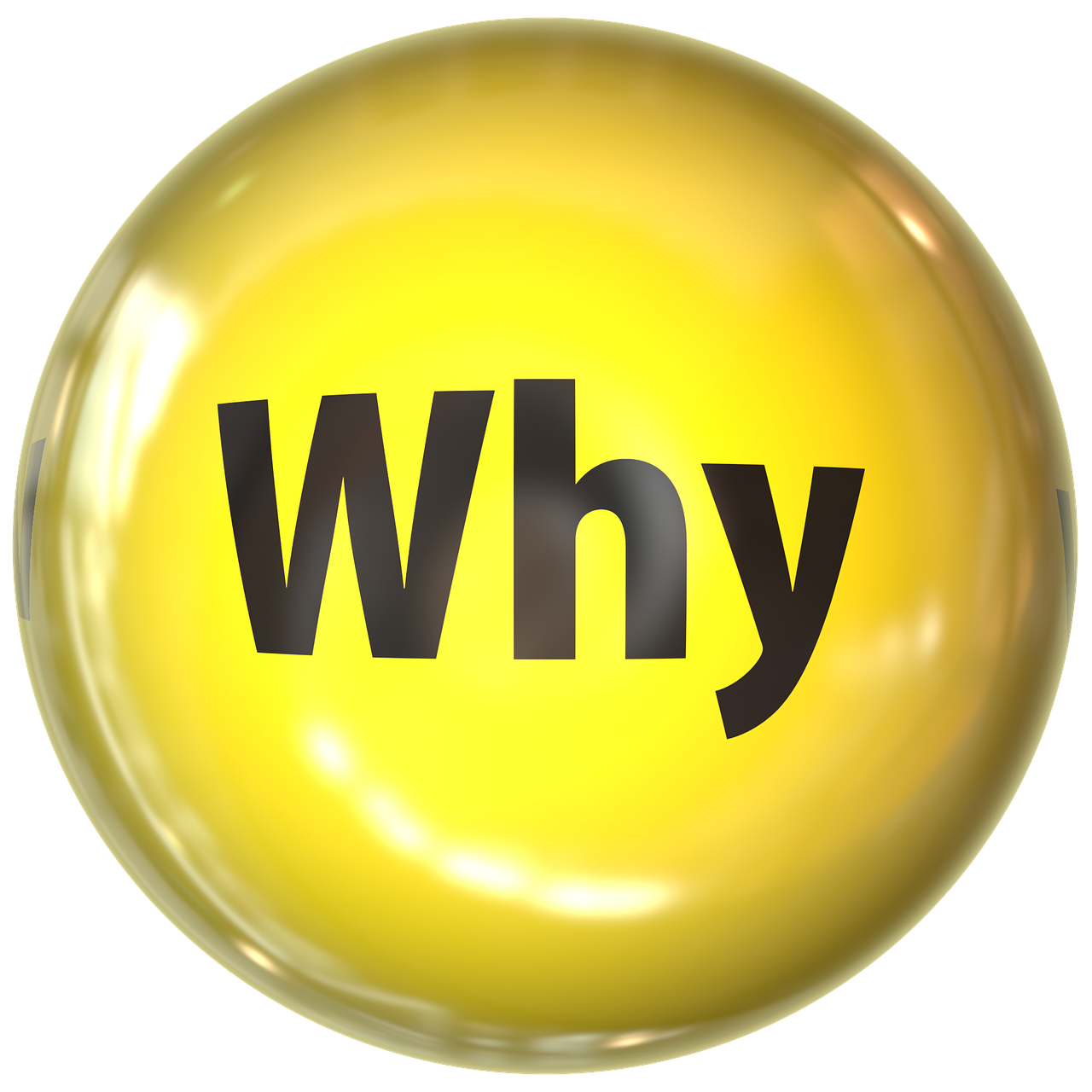 a yellow button with the word why on it, by Joseph Bowler, viennese actionism, imvu, balloon, wealth, honey